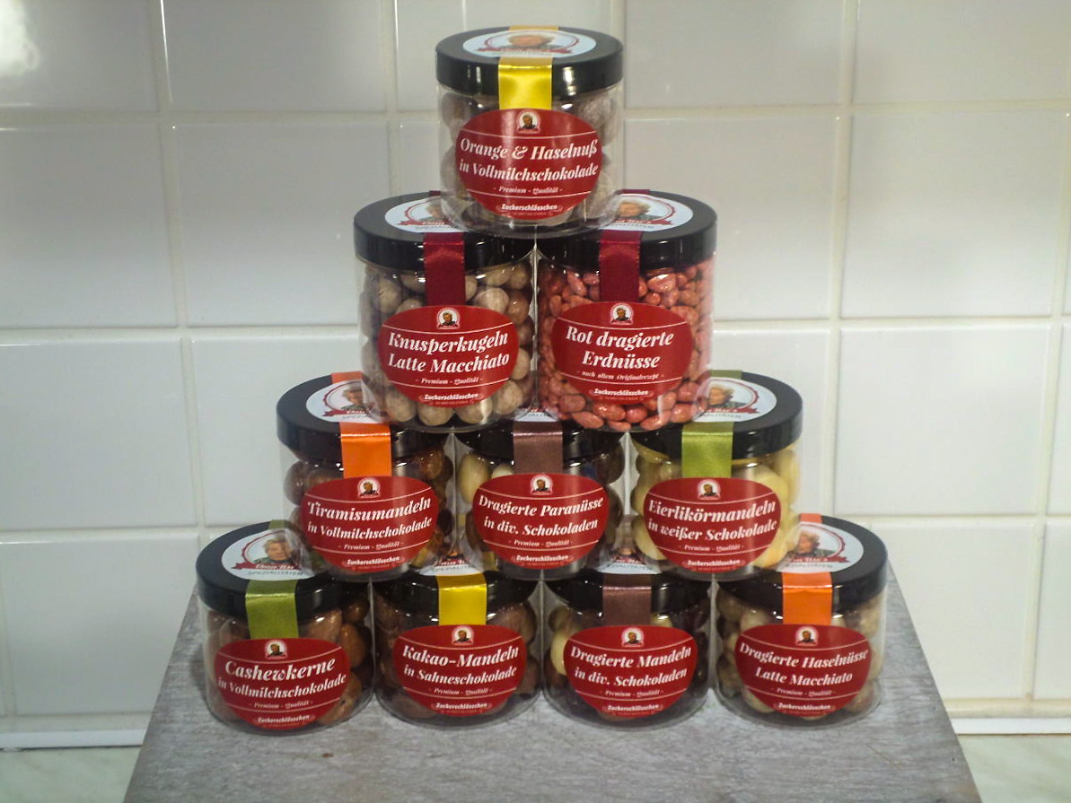Rot dragierte Erdnüsse nach Originalrezept